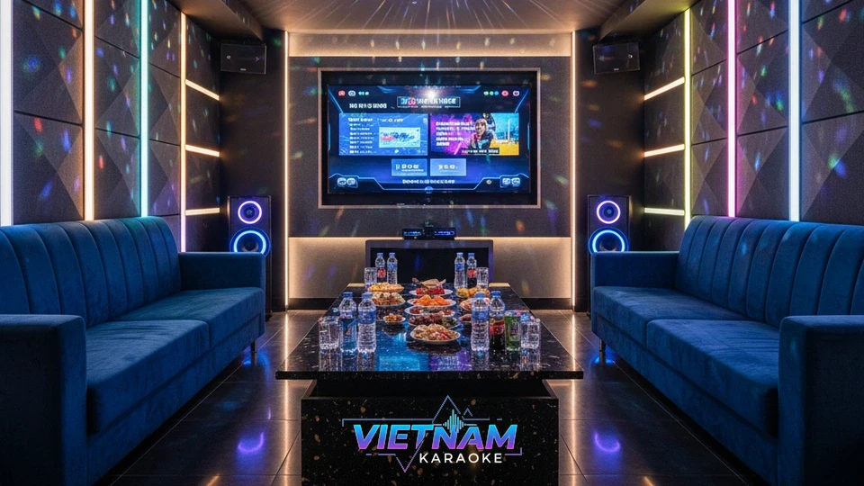 파란색 소파가 있는 룸 내부