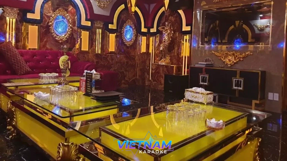 화려한 조명 테이블 세팅