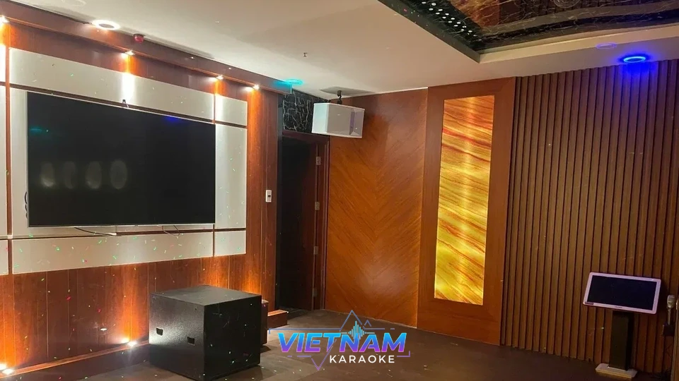 대형 화면이 있는 가라오케 룸