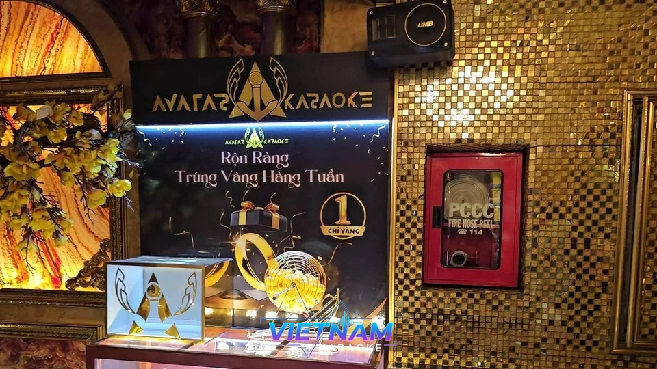 가라오케 이벤트 추첨함과 안내판